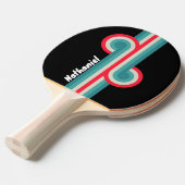 Retro Stealth Rainbow Loop met Naam Tafeltennisbatje (Voorkant Gekanteld)