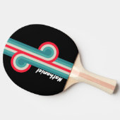 Retro Stealth Rainbow Loop met Naam Tafeltennisbatje (Zijkant)