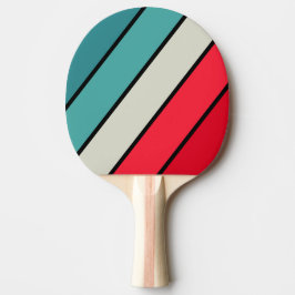 Retro Stealth Regenboog Vette Strepen Tafeltennisbatje