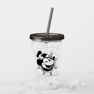 Retro Steamboat Willie-beker Acryl Drinkbeker