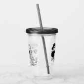 Retro Steamboat Willie-beker Acryl Drinkbeker (Links)