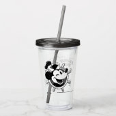 Retro Steamboat Willie-beker Acryl Drinkbeker (Achterkant)