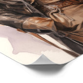 Retro Steampunk Elegantie Distinguished Couple AR Poster (Hoek)