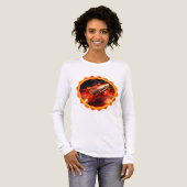 Retro Steampunk Maanraket Tri-Blend Shirt (Voorkant)