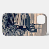 Retro Steampunk Taxi Cab Stadskunst Case-Mate iPhone Case (Achterkant (horizontaal))