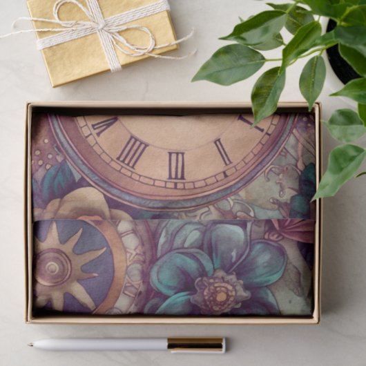 Retro Steampunk Tissuepapier (Geschenk)