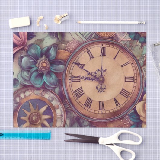 Retro Steampunk Tissuepapier (Craft)