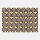 Retro Steampunk Valentijnsdag Abstract Mechanical Inpakpapier Vel (Voorkant 2)