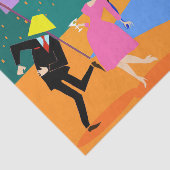 Retro Stedelijke Papieren zakdoekje van de Partij Tissuepapier (Detail)