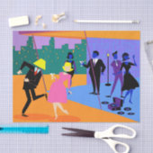 Retro Stedelijke Papieren zakdoekje van de Partij Tissuepapier (Craft)