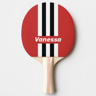 Retro Stedelijke Zebra Speld Strepen met Naam Tafeltennisbatje