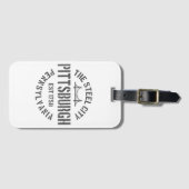 Retro Steel City Pittsburgh Pennsylvania Yinz vint Bagagelabel (Voorkant (horizontaal))