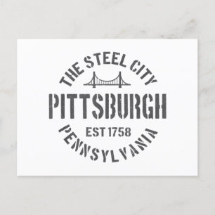 Retro Steel City Pittsburgh Pennsylvania Yinz vint Briefkaart