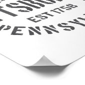 Retro Steel City Pittsburgh Pennsylvania Yinz vint Poster (Hoek)