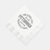 Retro Steel City Pittsburgh Pennsylvania Yinz vint Servet (Hoek)