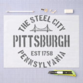 Retro Steel City Pittsburgh Pennsylvania Yinz vint Tissuepapier (Craft)