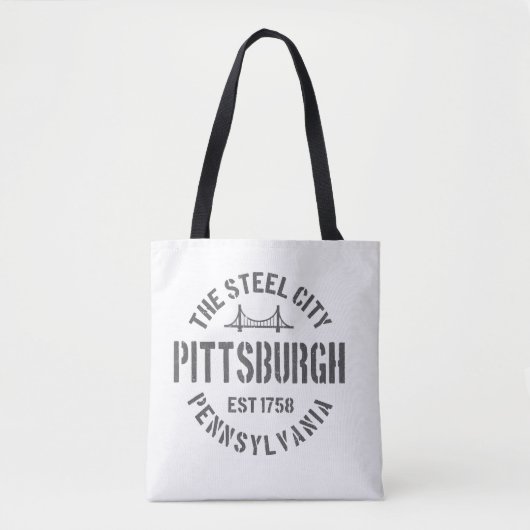 Retro Steel City Pittsburgh Pennsylvania Yinz vint Tote Bag (Voorkant)