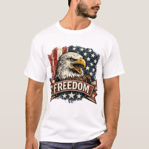 Retro Steenarend Vrijheid T-shirt Vintage USA Pa