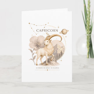 Retro Steenbok Zodiac Astrologie Horoscoop Symbool Kaart