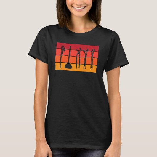 Retro  stekker t-shirt (Voorkant)