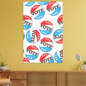 Retro Stem-badge Canvas Afdruk (Insitu (Woonkamer))