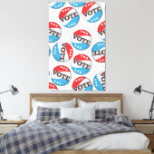 Retro Stem-badge Canvas Afdruk (Insitu (Slaapkamer))