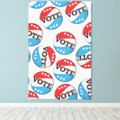 Retro Stem-badge Canvas Afdruk (Insitu (Houten vloer))