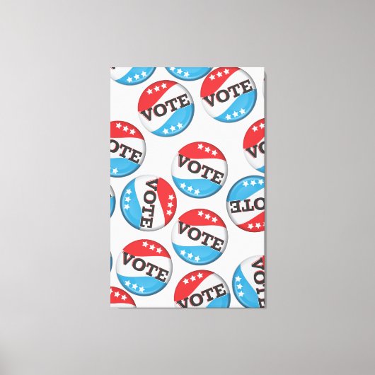 Retro Stem-badge Canvas Afdruk (Voorkant)