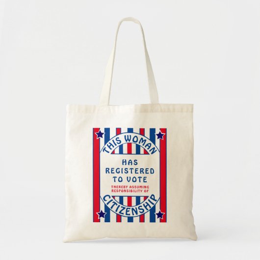 Retro  stemrecht Overwinnend poster Tote Bag (Voorkant)