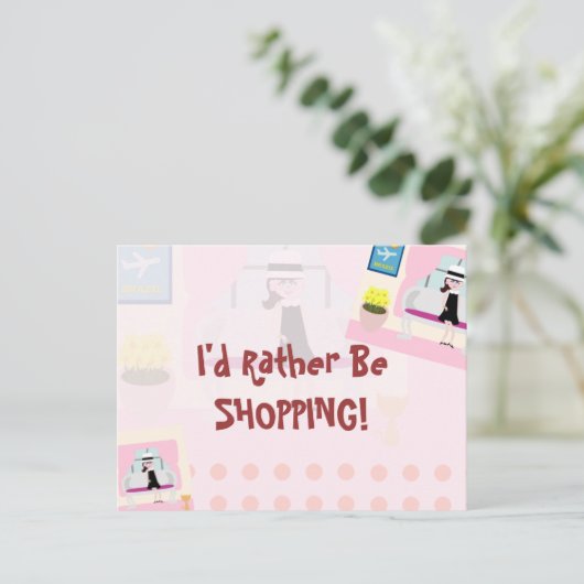 Retro Stephanie Briefkaart (Staand voorkant)