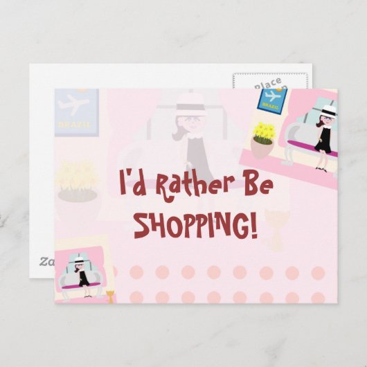 Retro Stephanie Briefkaart (Voorkant / Achterkant)