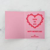 Retro StepMam sterren Hart Moederdag Kaart (Binnen)