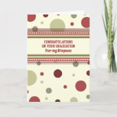 Retro Stepson Gefeliciteerd Afstuderen Kaart (Voorkant)