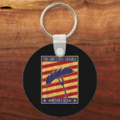 Retro Ster You Can't Spell Sausage Without Usa Sleutelhanger (Voorkant)