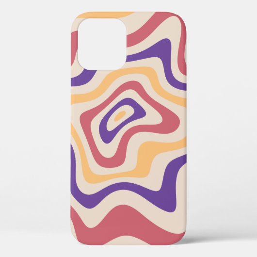 Retro sterburst zonnebarstpatroon. jaren '60 Case-Mate iPhone case (Achterkant)