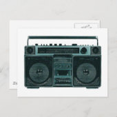 retro stereo briefkaart (Voorkant / Achterkant)