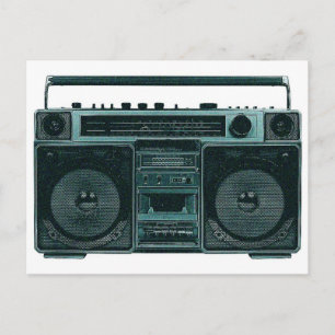 retro stereo briefkaart