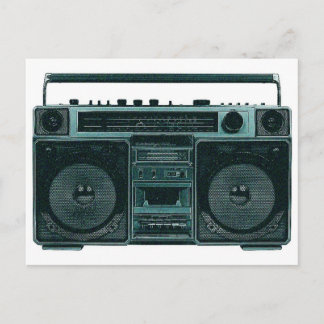 retro stereo briefkaart