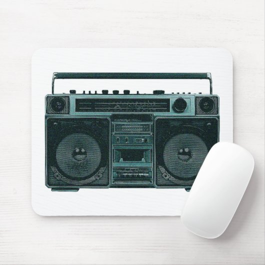 retro stereo mousepad muismat (Met muis)