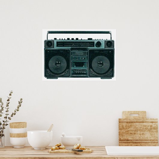 retro stereo poster (Keuken)