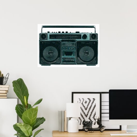 retro stereo poster (Thuiskantoor)