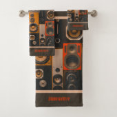 Retro Stereo Speakers Bath Towel set Bad Handdoek (Insitu)