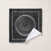 Retro Stereo System Black Bad Handdoek (Wasdoekje)