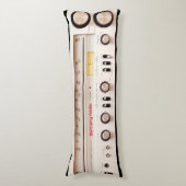 Retro Stereo Tuner Lichaamskussen (Voorkant Verticaal)