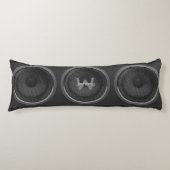 Retro stereoluidspreker zwarte hoofdpijp lichaamskussen (Voorkant)