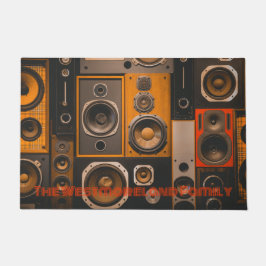 Retro stereoluidsprekers deurmat