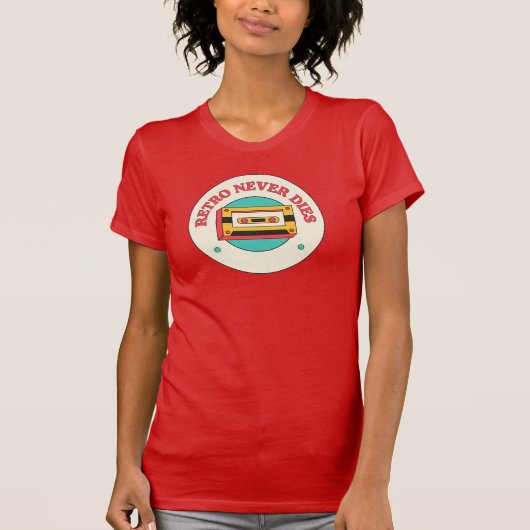 Retro sterft nooit op dames t-shirt (Voorkant)