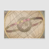 Retro  sterkaart astrologische symbolen wereldbol tissuepapier (Voorkant)