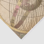 Retro  sterkaart astrologische symbolen wereldbol tissuepapier (Detail)