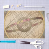 Retro  sterkaart astrologische symbolen wereldbol tissuepapier (Craft)